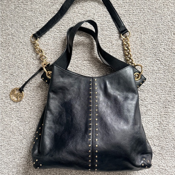 Michael Kors Handbags - Michael Kors Black Shoulder Bag with Gold Accents